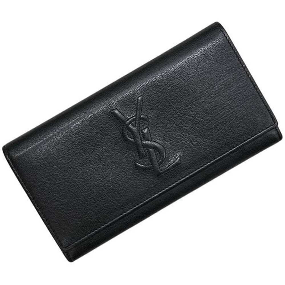 Yves Saint Laurent bi-fold long wallet, black, Rive Gauche 352905, leather, Y...
